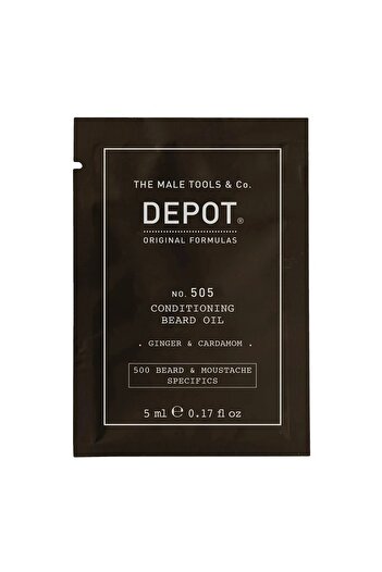 DEPOT 500 Beard & Mustache Specifics No. 505 Beard Oil Ginger & Cardamom For Shine & Softness 5 ml