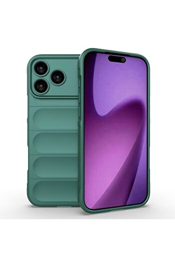 Optim Solution Buffer Silicone Case with Microfiber for Apple iPhone 17 Pro Max, Military-Grade Resistance, Anti-Fi