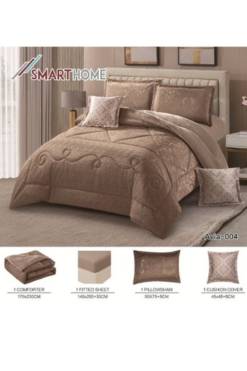 smart home A double-sided winter Comforter (velvet and faux fur), filling bedspread, 4-piece set, 230X170cm