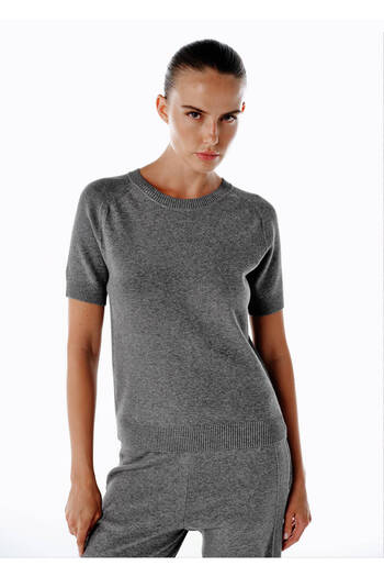 Knitss Merino Wool Blend Knitwear Top Gray