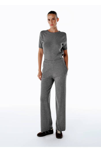 Knitss Merino Wool Blend Knitwear Top Gray