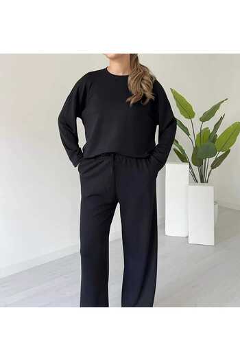 Patreon Long Sleeve Modal Fabric Crew Neck Lycra Comfortable Casual and Stylish Bottom - Top Set Tracksuit Set