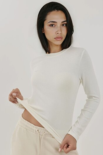 Hiccup Slim Fit Round Neck Long Sleeve Top