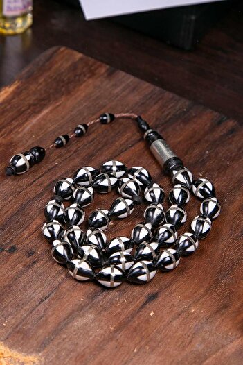 TESBİHKENTİ Large Grain Bone Combination Kuka Processing Prayer Beads