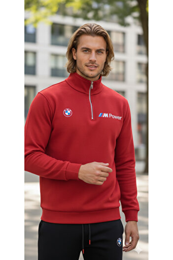 dwnwear Half Zipper - Bmw Printed - Sweatshirt - Tracksuit - Bottom Top 2-Piece Set
