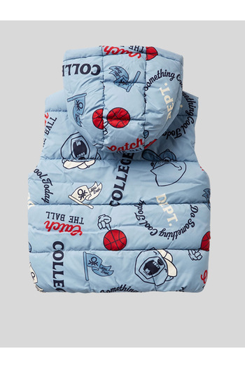 Benetton Boy's Printed Vest 1-6 Years Old Blue