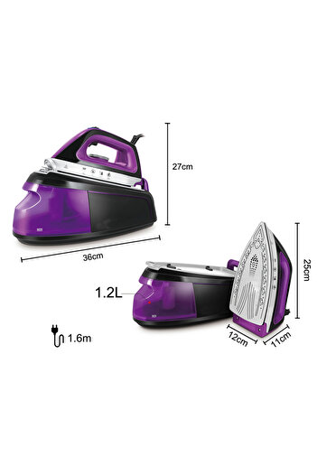 zola Statie de calcat cu abur, 2400 W, rezervor apa 1.2 l, abur 120 g/min, talpa ceramica, 35x17x19 cm