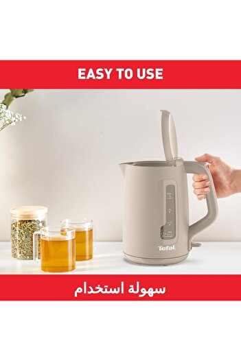 TEFAL Kettle | 1.7 L Kettle | Modern Design | One-Cup Indicator | One-Handed Opening | Easy to Clean