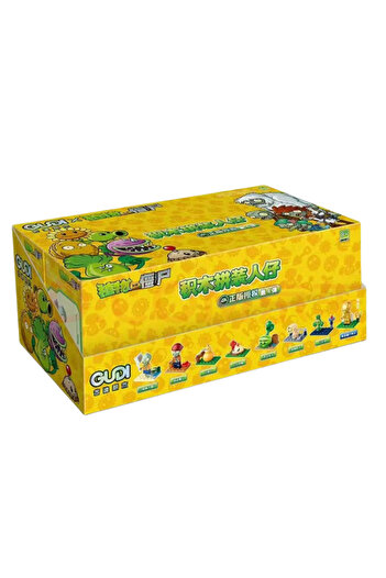 Choice1 With Box Random 8Pcs Set 04 GUDI Plants vs. Zombies PVZ Cartoon Anime Model Educational Small Pelle