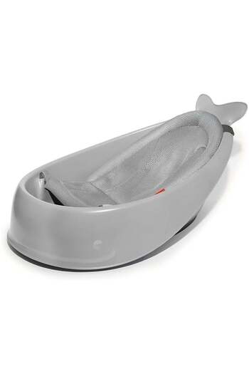 fulina Baby Bathtub Safe Tub,with Non-slip Pad Design Drain Hole Design Easy for Newborn and Children,Gray