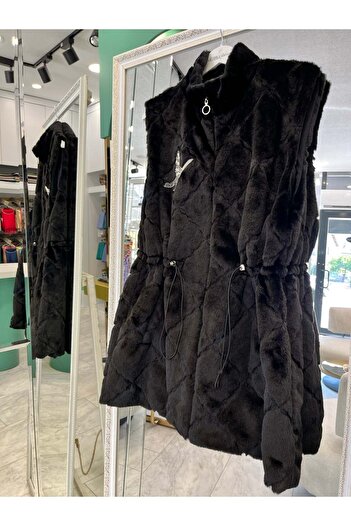 MERAM BUTİK Szn Angora Vest - Black - 2