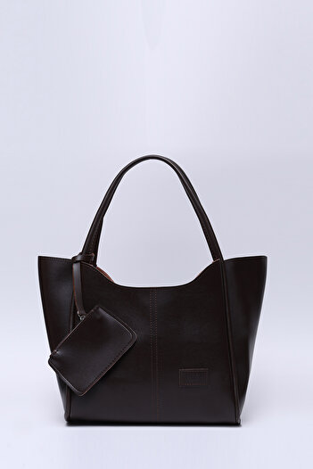 SHAKA Brown/Mink/Black Shk253 Faux Leather Handbag and Shoulder 3-Piece Bag Set (Shk108-U23-Shk60)