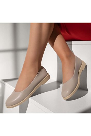 BMoD Grey women's ballet flats with a low sole MOD11011