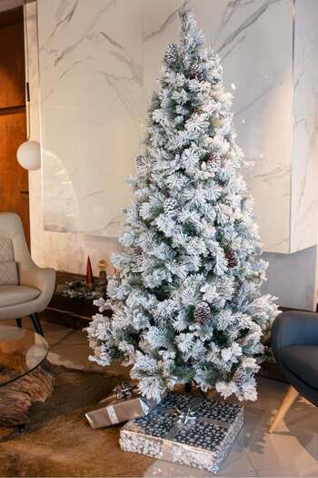 OEM Artificial Christmas tree with snow and cones Premium Frosted Pine, frozen look, 240 cm