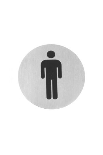 HENDI Door Sign - Men - 75 mm, Stainless Steel