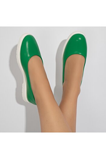 BMoD Green women's ballet flats with a low sole MOD11656