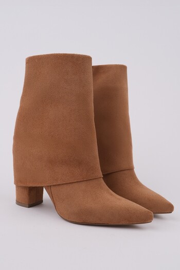 MUGGO Impera Pointed Toe Thick Heeled Zippered Women's Boots