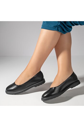 BMoD Black women's ballet flats with a low sole MOD11656