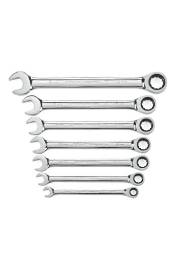GearWrench 7-Piece 72-Tooth 12-Point Ratcheting Combination Metric Wrench Set