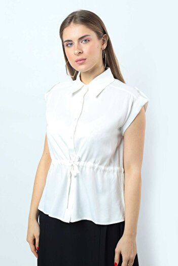 Nichii Tie-Waist Short-Sleeve Shirt