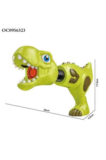 OEM Automatic dinosaur foam ball launcher, Plastic, Green