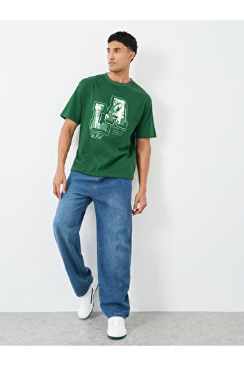 Styli LA Graphic Print Crew Neck Oversized T-Shirt
