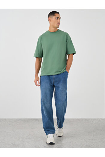 Styli Crop Boxy Fit Crew Neck T-Shirt