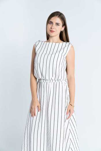 mica Striped Sleeveless Top