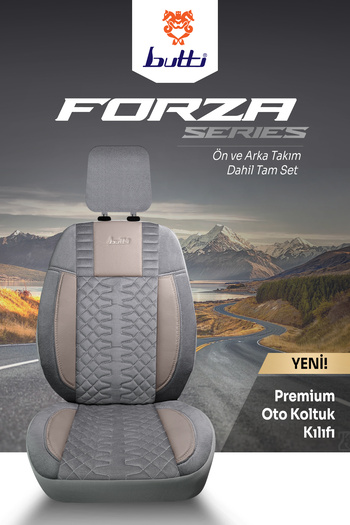 BUTTİ Forza Series Taytuyu Fabric Premium Car Seat Cover |   Supported, Front and Rear Full Set
