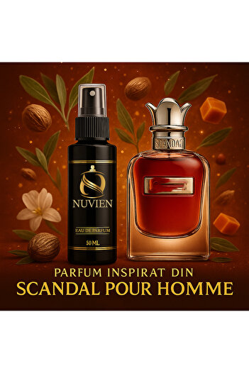 Nuvien Eau de parfum, 50 ml - N005, inspired by Scandal Pour Homme