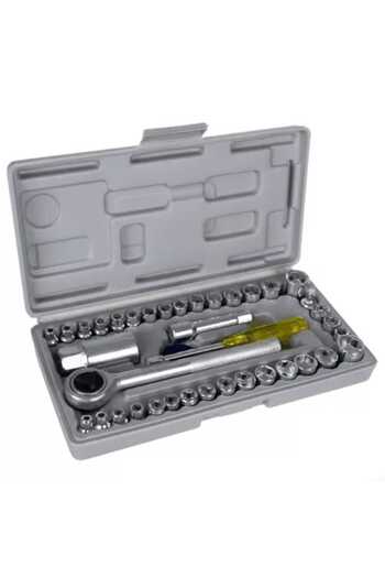 Bigstren Set Chei Tubulare, Bigstren, 40 piese, Otel Crom Vanadiu