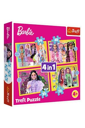 Trefl PUZZLE 4IN1 BARBIE MINUNATA LUME