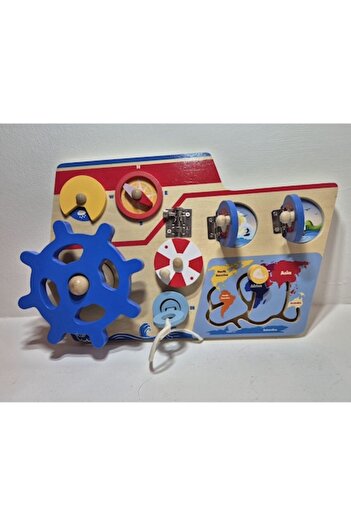 OEM Placa interactiva Montessori, Vaporasul Piratilor, din lemn