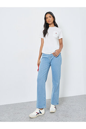 Take Two By Styli Embroidered Detail Regular Fit T-Shirt