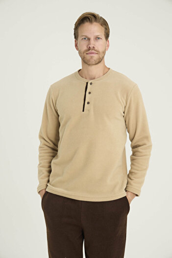 KLY 100% Polyester Men's Midi Collar Tracksuit Set