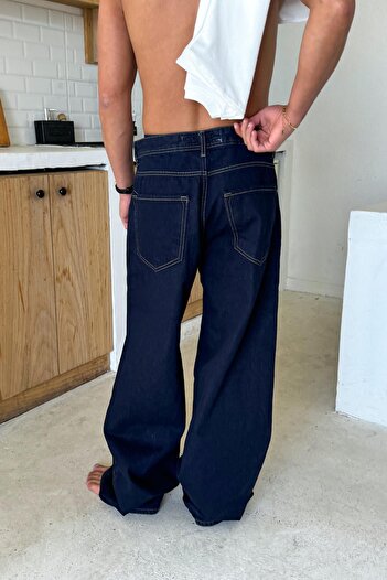 Flaw Wear Lacivert Basic Yıkamalı Regular Jean