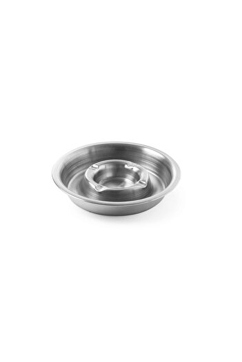 HENDI Ashtray with Collection Groove, Stainless Steel, 160 mm
