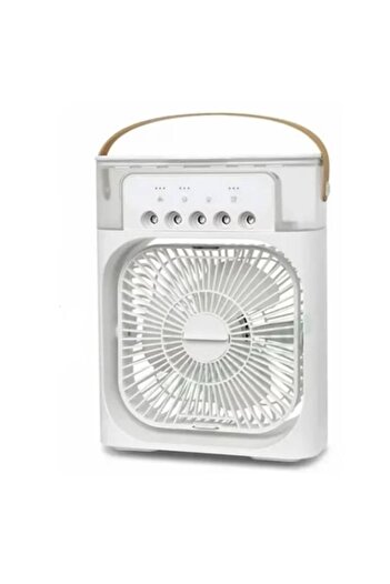 stuffix Portable humidifier fan with LED night light, USB powered, white