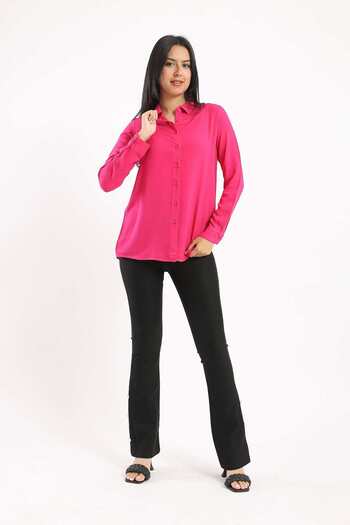 CARINA Solid Long-Sleeve Shirt
