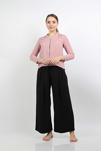 Nichii Solid Knitted Long-Sleeve Shirt