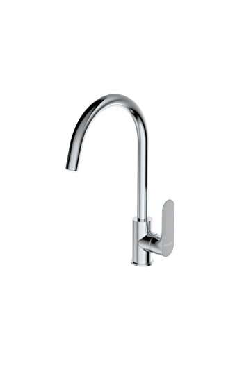 Danube Home Milano Verdi Sink Mixer | Solid Brass Chrome Tap | Modern Kitchen & Bath Faucet