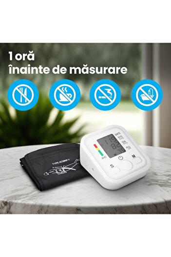 Extralink K-4s Fully Automatic Arm Blood Pressure Monitor, LCD Display, Battery Powered, White