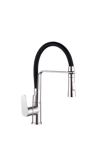 Danube Home Milano Lucy Pull Out Sink Mixer | Brass Kitchen Tap | Modern Design | 5 Year Warranty