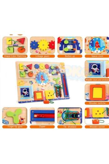 OEM Busy Board Montessori - Sensory Wooden Activity Board