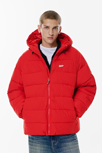 Pull & Bear Kapüşonlu şişme STWD mont