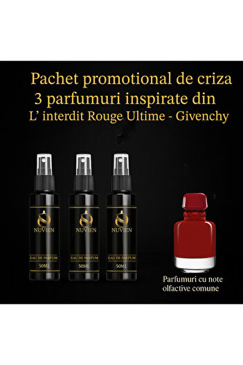 Nuvien Set of 3 Perfumes 50ml – Inspired by L'interdit Rouge Ultime G