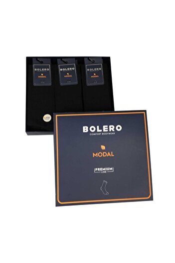 Bolero Мъжки чорапи Premium 12-пакет, модал, черни