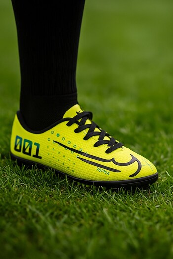 mugees Yellow Black Boys' Astroturf Football Shoes
