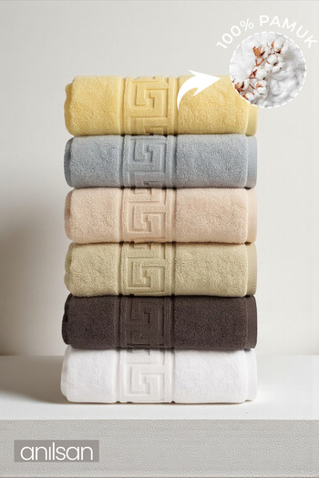 Anılsan 6-Piece Lua Mixed Greek Hand Towels - 50X90 Cm, 225 Gr, 100% Cotton, Spa and Hotel Towels, Daily Use