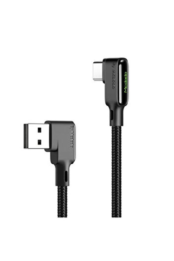 Mcdodo CA-7310 Usb TypeC Spiralli Data Şarj Kablosu 1.8M-Siyah